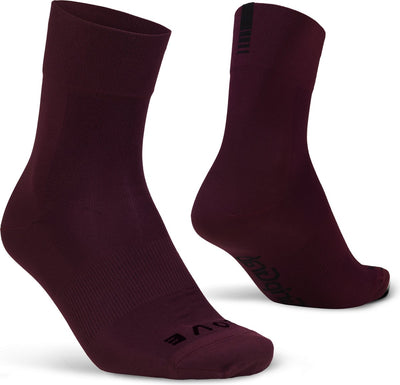 Gripgrab – leichte SL Performance Sommer-Radsocken 1 Paar Coolmax-Radsocken regulärer Schnitt – dunkelrot – Unisex – Größe L (44-47)