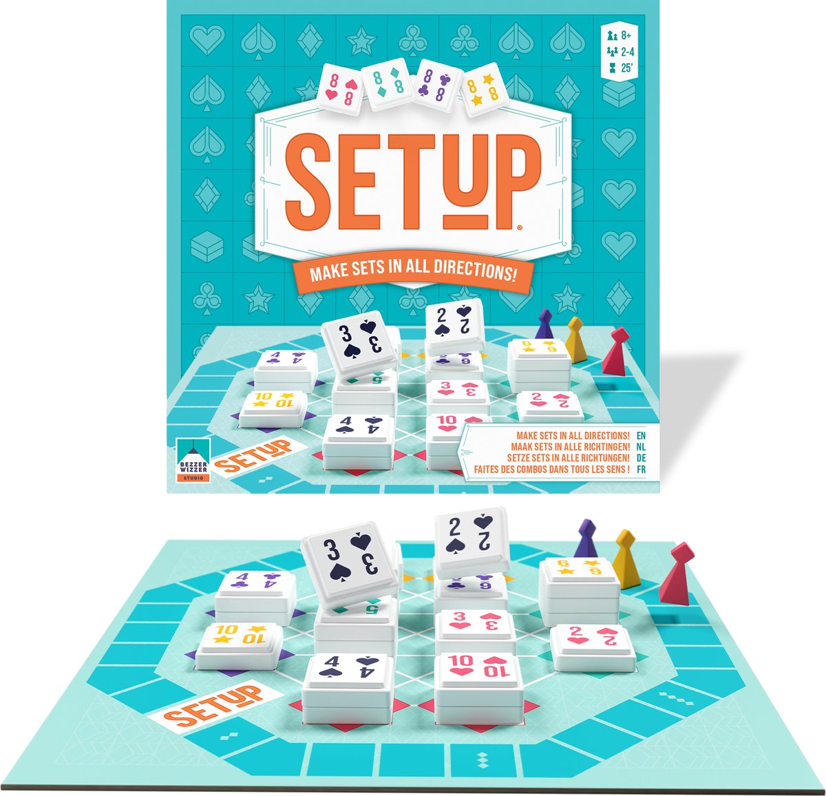 Asmodee Setup – spannendes strategisches Brettspiel voller Bluff-Taktiken – Partyspiel für 2–4 Spieler – ab 8 Jahren