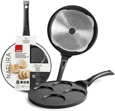 Ibili Natura Blinis Pfannkuchenpfanne mit 4 Formen – ø 26 cm