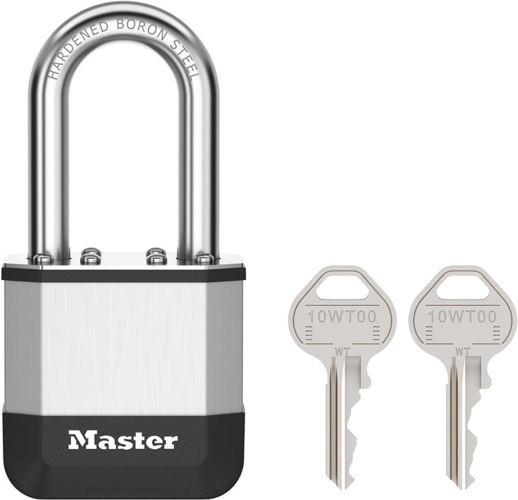 Masterlock Elite – Vorhängeschloss – 45 mm – langer Bügel – wetterfest – einbruchhemmend – Outdoor-Schloss – inklusive 2 Schlüssel