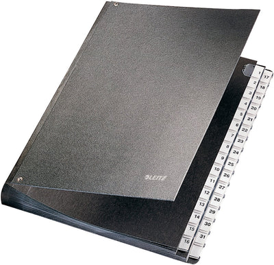 Leitz Sortiermappe schwarz | 32 Kartons 1-31