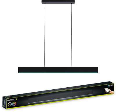 Eglo connect.z andreas-z Hängelampe – 117 cm – schwarz|weiß – verstellbares RGB-Weißlicht – dimmbar – Zigbee