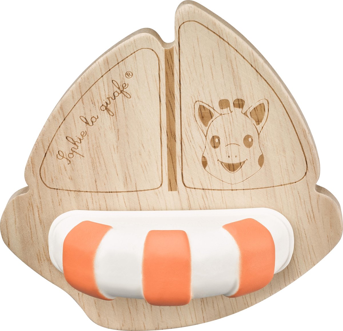 Sophie die Giraffe so'pure Badeboot – Badespielzeug – Babyspielzeug – ab 0 Monaten – 100 % Naturkautschukholz – ok-biobasiert – 11,5 x 11 x 8 cm