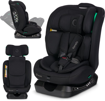Lionelo Aart i-Size Autositz 4in1 – 40–150 cm (0–12 Jahre) – RWF FWF – nach hinten bis zu 105 cm – Installation mit Sicherheitsgurt – Kopfstütze aus Memory-Schaum – 13 Positionen – neigbar – waschbarer Bezug – R129-zertifiziert