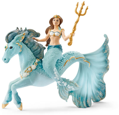Schleich Bayala – Meerjungfrau Eyela auf Unterwasserpferd – Spielfigur – Kinderspielzeug für Jungen und Mädchen – 5 bis 12 Jahre – 70594