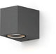 Calex Wandleuchte Downlight Sanremo – GU10 – IP54 wasser- und staubgeschützt – für den Innen- und Außenbereich geeignet – einfache Installation – rechteckig – Anthrazit