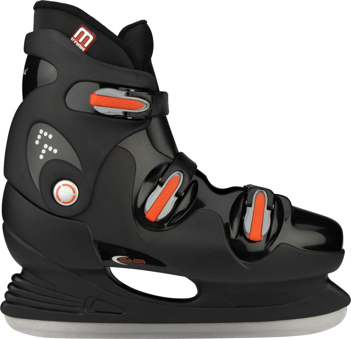 Nijdam Eishockeyschlittschuhe für Erwachsene – Hardboot – Schwarz – Größe 46