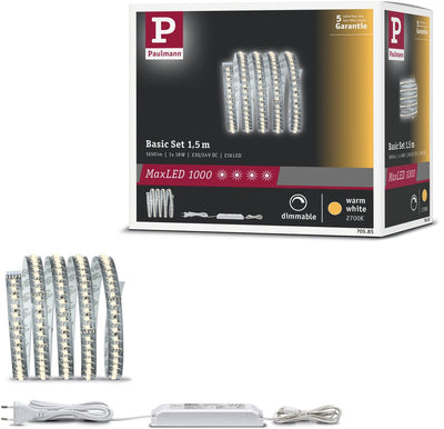 Paulmann maxled 1000 LED-Streifen Basisset 1,5m warmweiß 18w 1100lm m 2700k 36va