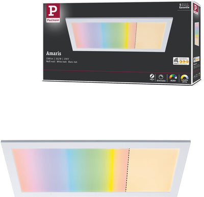 Paulmann LED Panel Smart Home Zigbee 3.0 Amaris eckig 595x295 mm 22W 1800lm RGBW+ weiß dimmbar