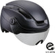BBB Fahrrad-Speed-Pedelec-Helm mit Visier – groß 58–62 cm – NTA 8776 zertifiziert – Fahrradhelm Damen Elektrofahrrad – Indra Faceshield Smoke transparent – BHE-56F