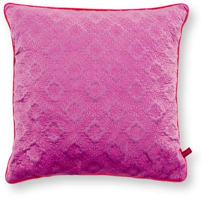Pip Studio Dekokissen Quilted Daisy – Kissen für das Wohnzimmer – Rosa – 50 x 50 cm