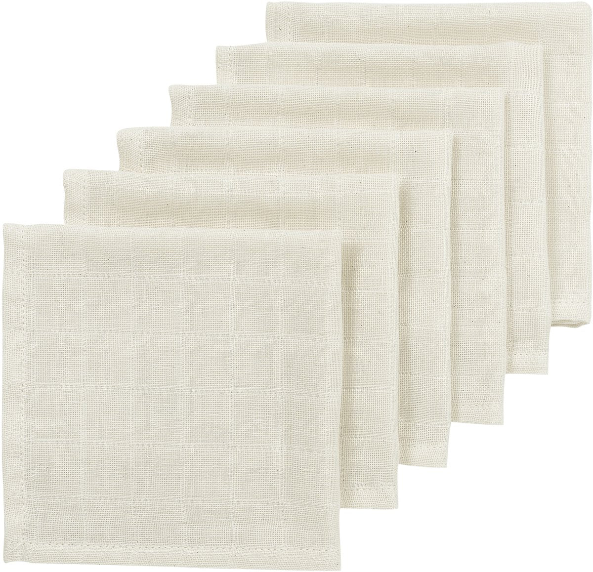 Meyco Baby Nature Mundtücher – hydrophil – 6er-Pack – 30 x 30 cm