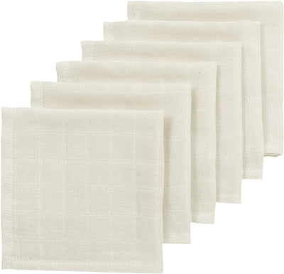 Meyco Baby Nature Mundtücher – hydrophil – 6er-Pack – 30 x 30 cm