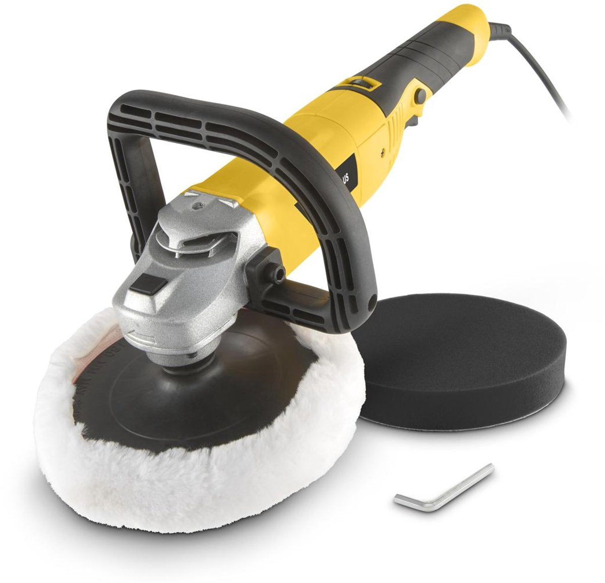 Powerplus elektrische Winkelpoliermaschine powx04740 – 1 200 W – 180 mm – Elektrowerkzeug, Autozubehör, mit 3 Zubehörteilen.