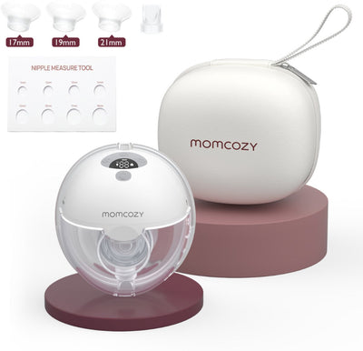 Momcozy m5 – Freisprech-Milchpumpe – 1 Stück – elektrisch – leise kompakt – mit Brusthauben-Einsätzen