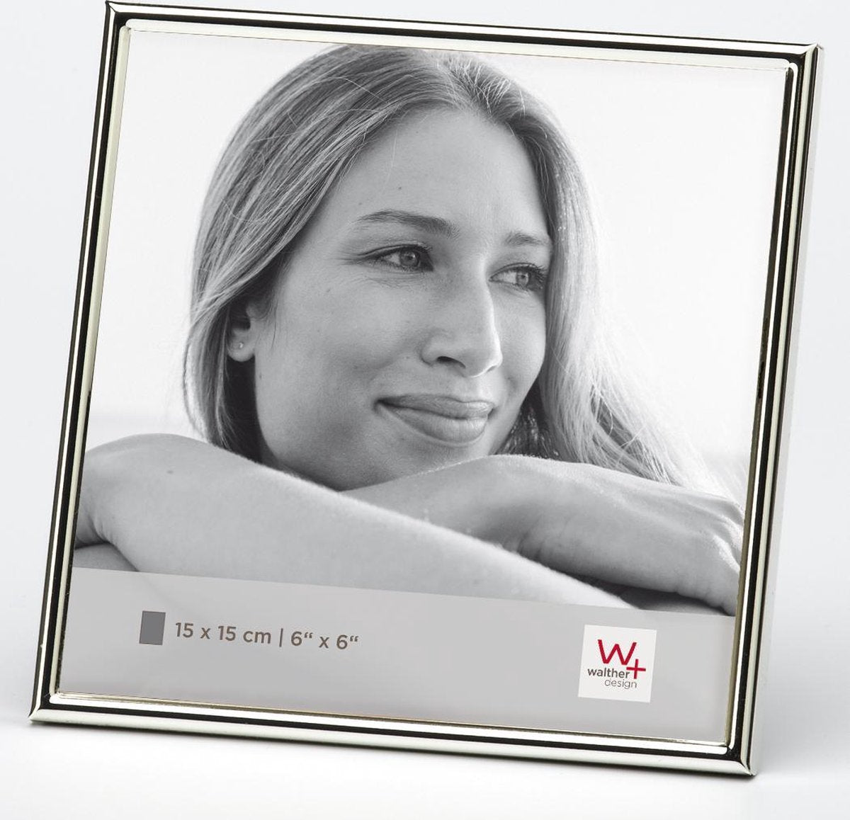 Walther Design Chloe – Fotorahmen – Fotogröße 15 x 15 cm – Silber