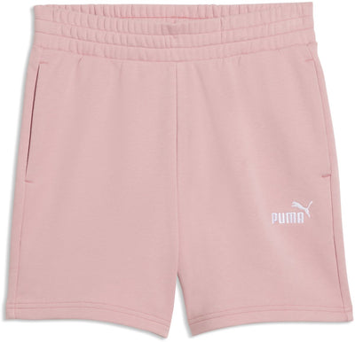 Puma ess klein Nr. 1 Logo 5'' High-Waist Shorts Tr(s) Damenhose – rosige Aussicht
