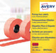 Avery Preisschildetikett rot - 2 Zeilen 18 Zeichen pro. 26x16m