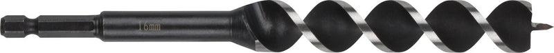 Wolfcraft – 16-mm-Schlangenbohrer für Holzbalken – 165 mm – Holzbohrer mit Sechskantschaft – Sechskant – Bohrer für Holz – 7136000