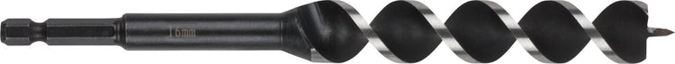 Wolfcraft – 16-mm-Schlangenbohrer für Holzbalken – 165 mm – Holzbohrer mit Sechskantschaft – Sechskant – Bohrer für Holz – 7136000