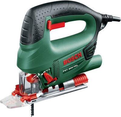 Bosch Stichsäge PST 800 Pel – 530 Watt – mit Kunststoffkoffer und 1 Stichsägeblatt für Holz