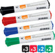 Nobo Glide Whiteboard-Marker – Whiteboard-Marker mit runder Spitze, 10er-Pack – verschiedene Farben