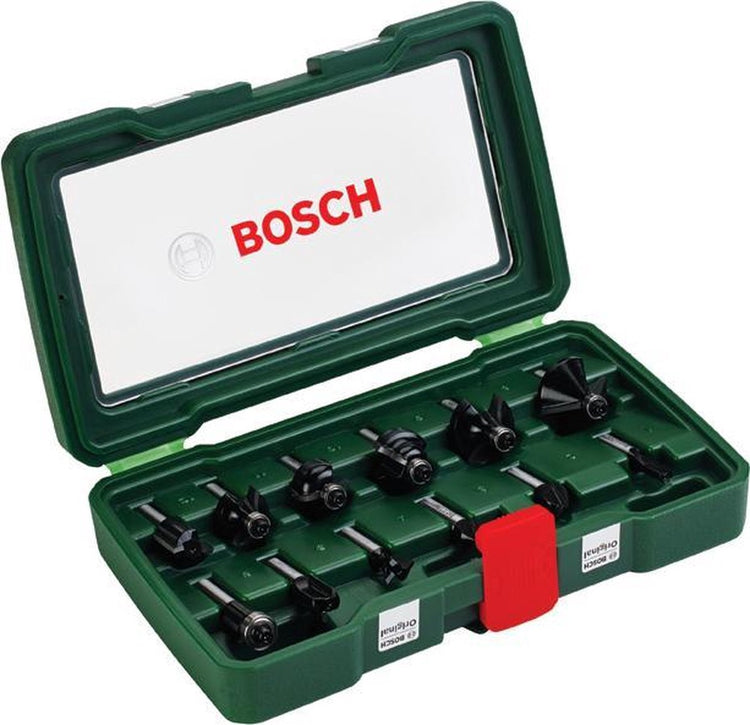 Bosch Holzfräser - 12-teilig - 8 mm Schaft
