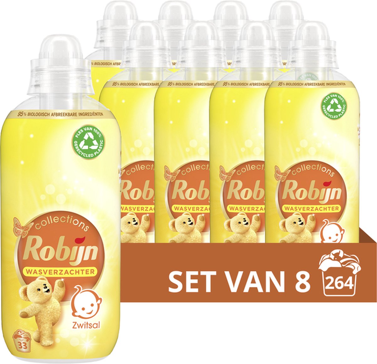 Robijn Collections Zwitsal Weichspüler – 8 x 33 Wäschen – Vorteilspack