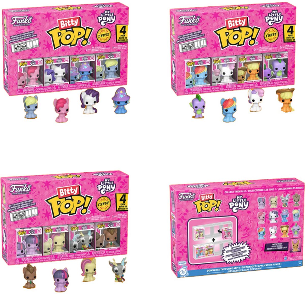Funko Bitty Pop 4 Stück: Mein kleines Pony – 12 Stück