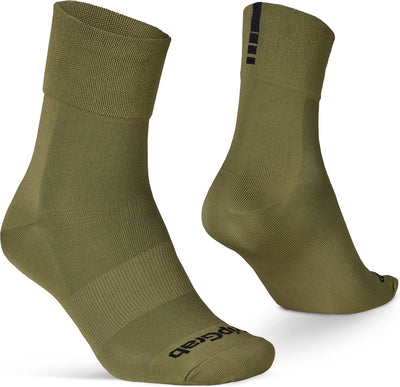 Gripgrab – leichte SL Performance Sommer-Radsocken 1 Paar Coolmax-Radsocken regulärer Schnitt – Olivgrün – Unisex – Größe XS (35-38)