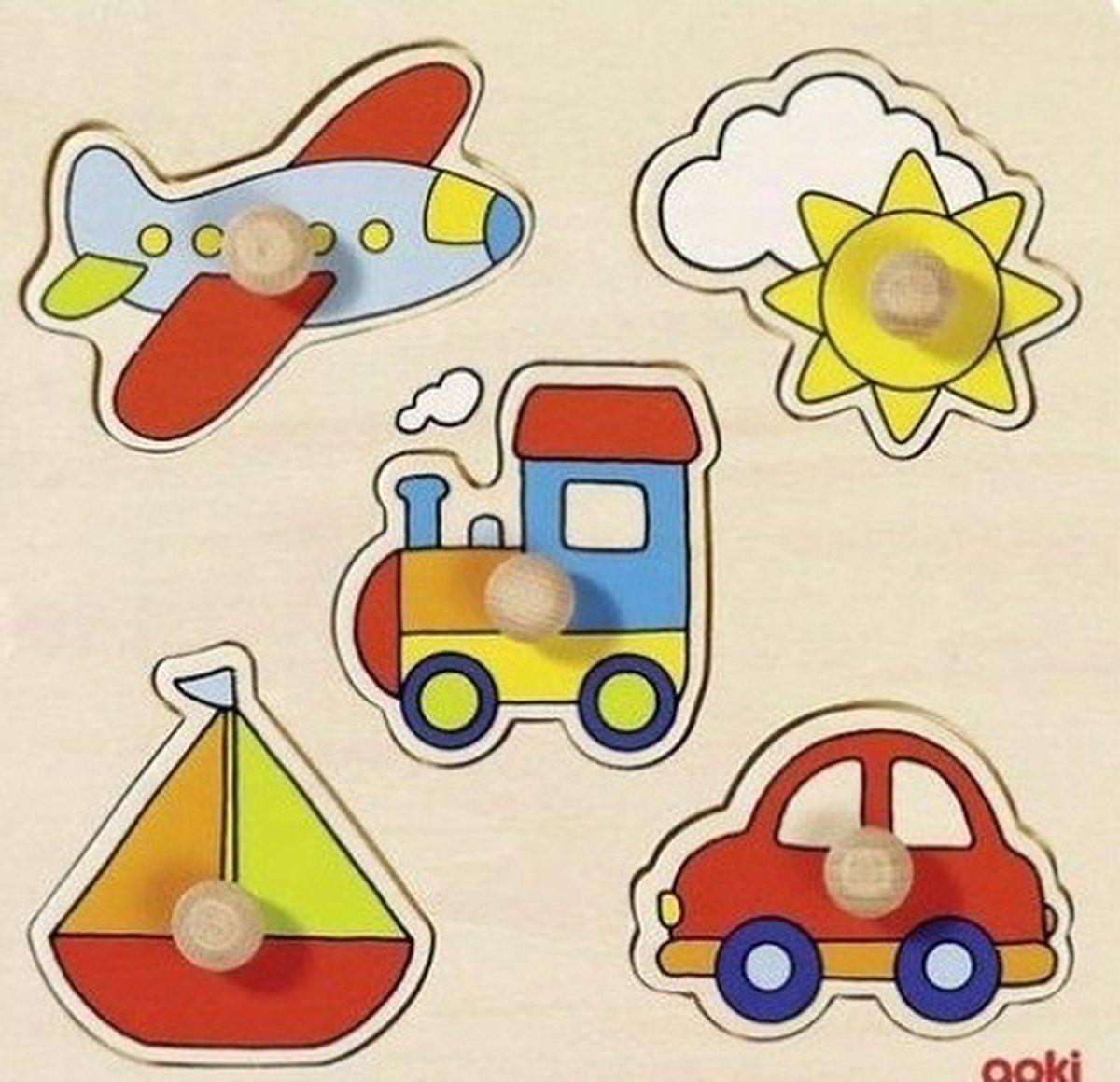 Goki Holz Nick -Puzzle -Fahrzeuge