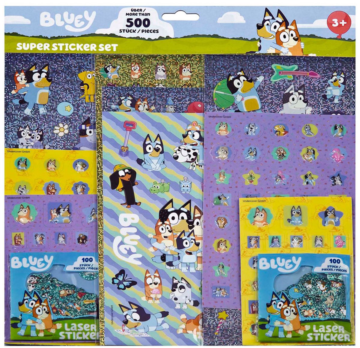 Undercover Super Sticker-Set blau - 500+Stk.