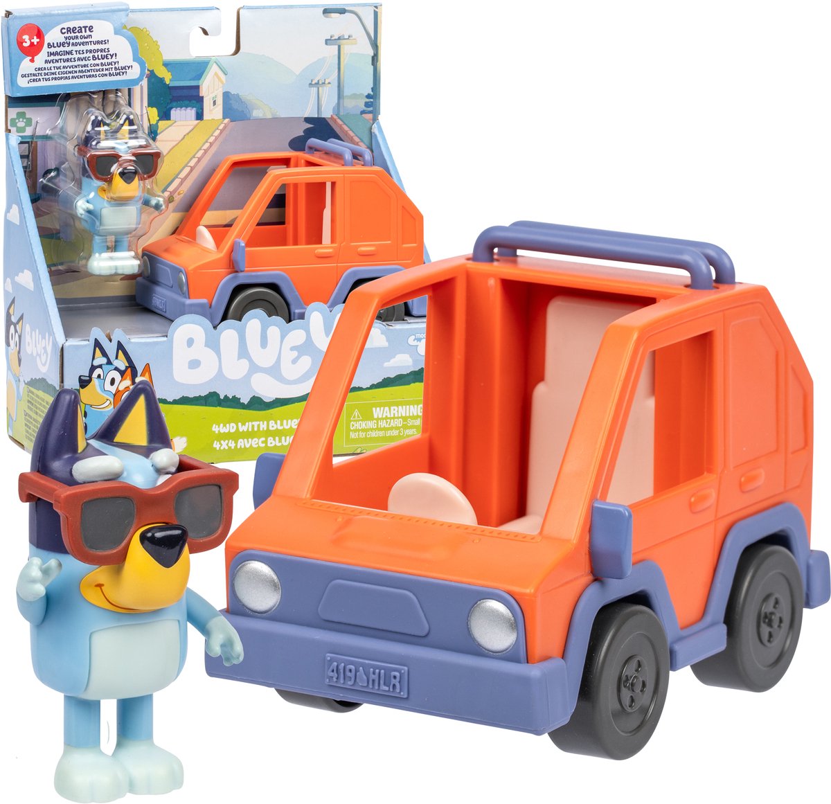 Bluey Auto 4x4 einschließlich Bluey -Figur
