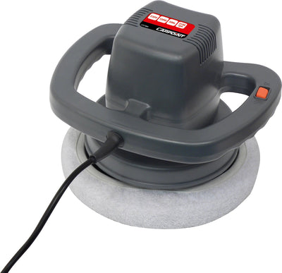 Carpoint Poliermaschine 230 V 120 W – 3100 U/min – inklusive 2 Polierpads – zum Polieren – mit Griff – 2 Meter Kabel