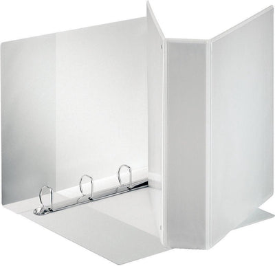 Esselte Standard-Panorama-Ringbinder A4 – 4-Ring – Rückenbreite 86 mm – Kapazität 600 Blatt – Weiß