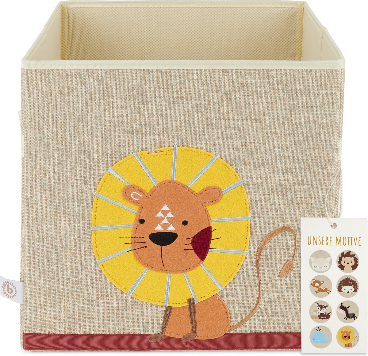 Bieco Löwe Natur 32cm Stoff-Aufbewahrungsbox 04010457