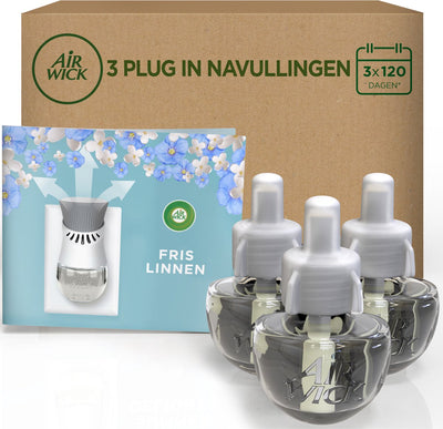 Nachfüllpackungen für elektrische Lufterfrischer Air Wick – frische Wäsche – 3 Nachfüllungen