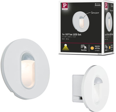 Paulmann LED Wandeinbauleuchte Wand rund 78 mm 1,1w 65lm 230v 2700k weiß