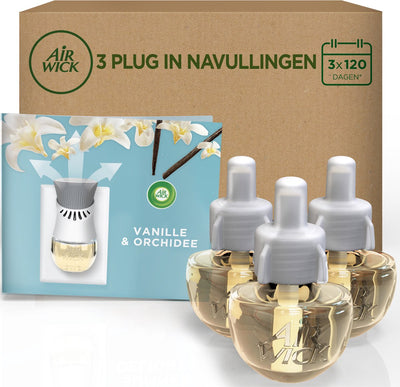 Nachfüllpackungen für elektrische Lufterfrischer von Air Wick – Vanille-Orchidee – 3 Nachfüllungen