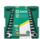 Sata ST09040-02 – 12-teiliger Ratschen-Ringschlüsselsatz – 8–19 mm – lebenslange Garantie