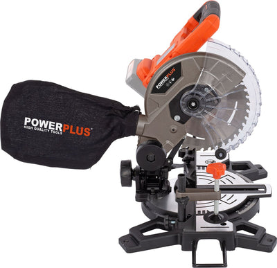 Powerplus Dual Power PowDP2550 Kapp- und Gehrungssäge – 20 V – ã˜210 mm – exkl. Akku und Ladegerät
