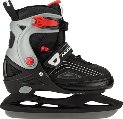 Nijdam Eishockeyschlittschuh – halbweicher Schuh – verstellbar – Pfund-Pirat – Größe 33–37
