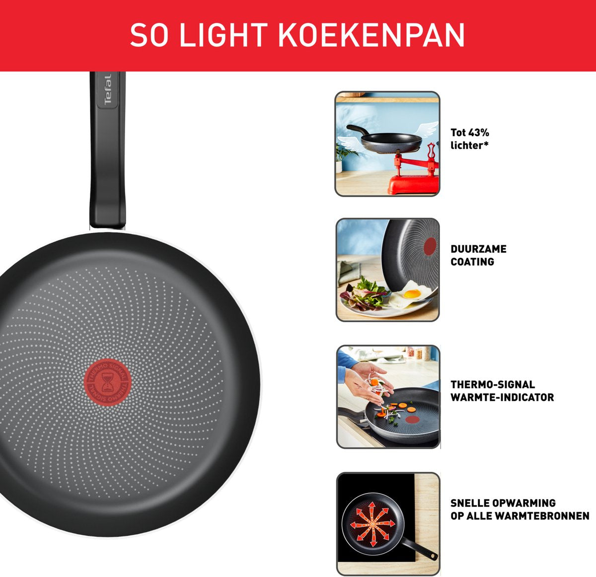 Tefal So'light Bratpfanne 24 cm – Induktion h0560442