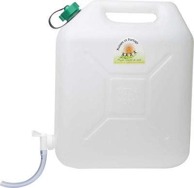 Eda - Kanister - mit Wasserhahn - 20 Liter - Kanister für Wasser - Weiß