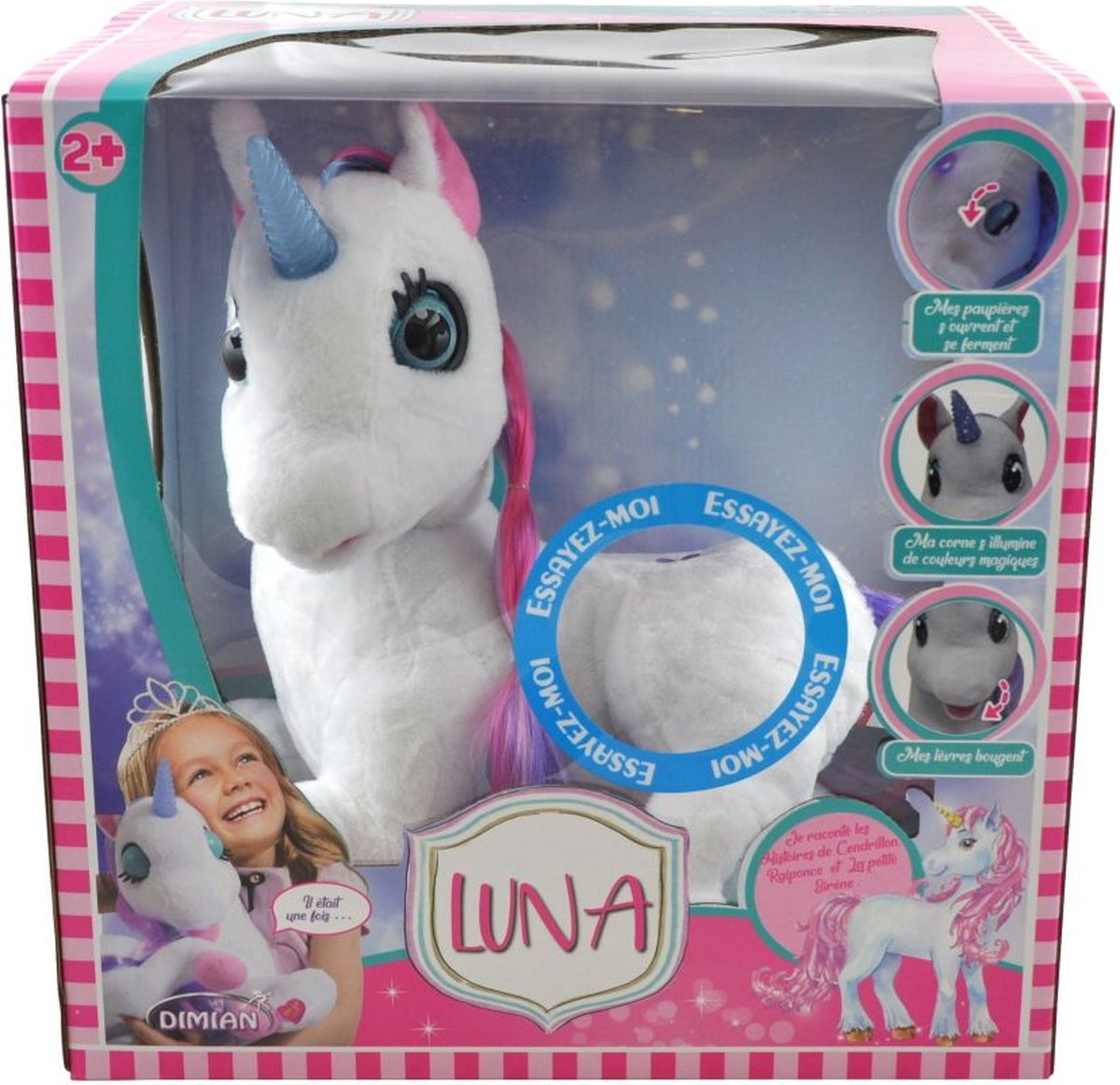 Dimian Plüsch Luna Raconte 3 Geschichten - Yeux Mobiles - fr.