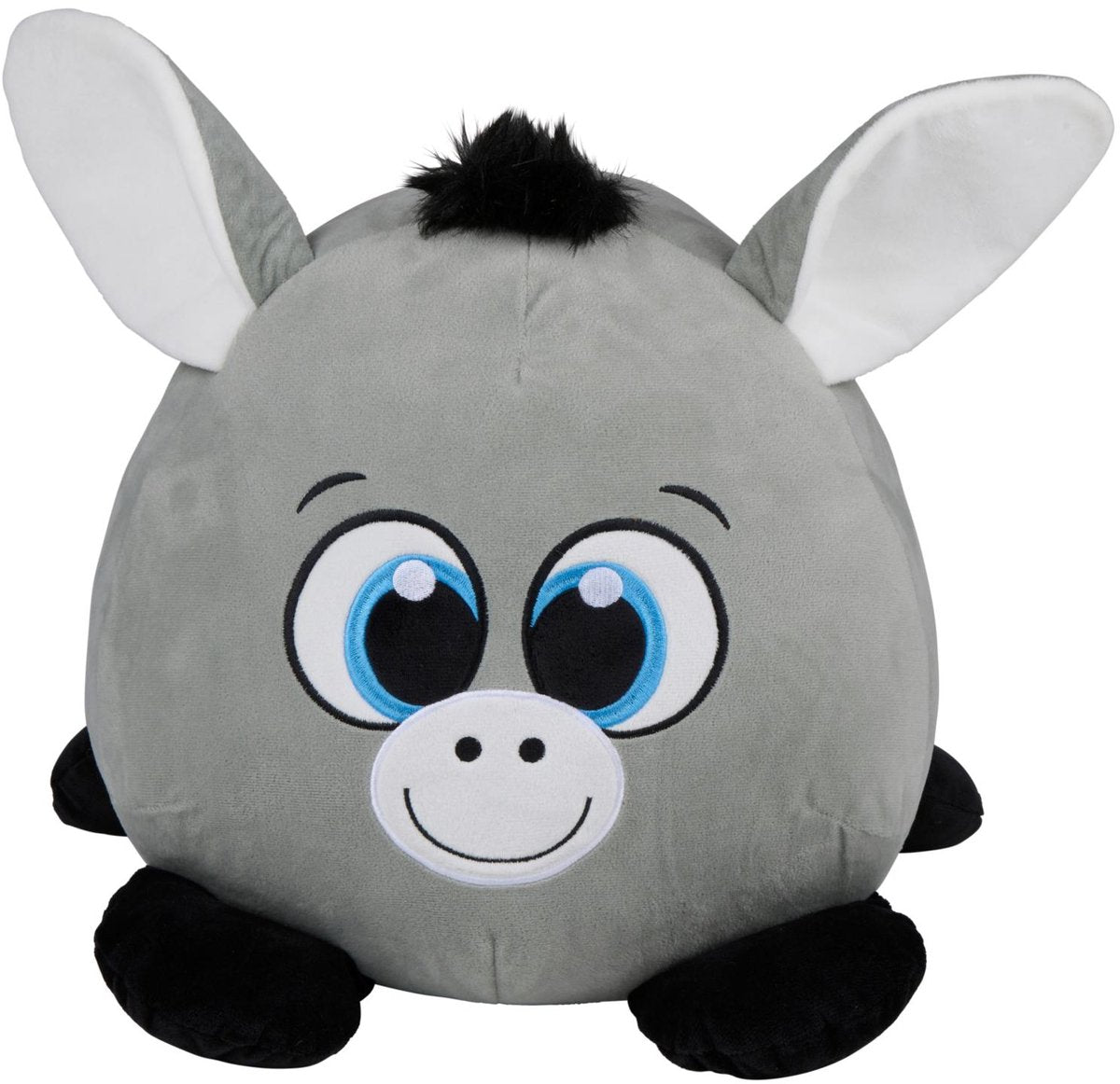 Eddy Toys Plüsch Esel Kuscheltier Tier 40 cm – Weiches Kuscheltier Esel mit großen Augen – Kuscheltier für Baby und Kind – Esel Kuscheltier Tier Grau – Kuscheltier Esel für Jungen und Mädchen