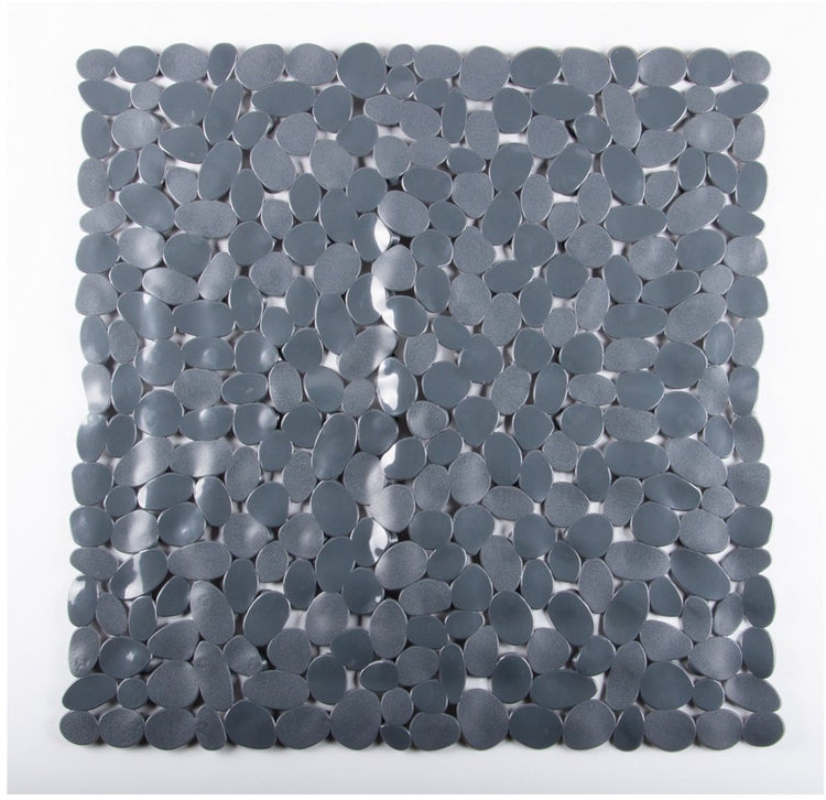 Eisl Duschmatte - Antirutschmatte - 540 x 540 mm - Steinmotiv - Anthrazitgrau