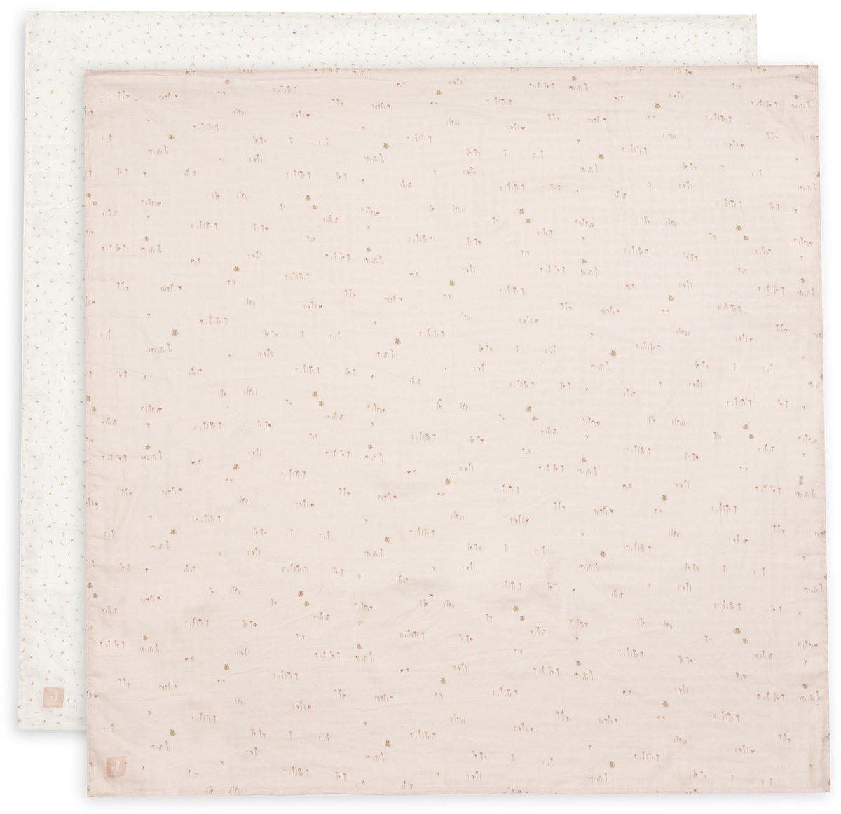 Jollein hydrophiles Tuch groß – 115 x 115 cm – hübsches Picknick – 2 Stück