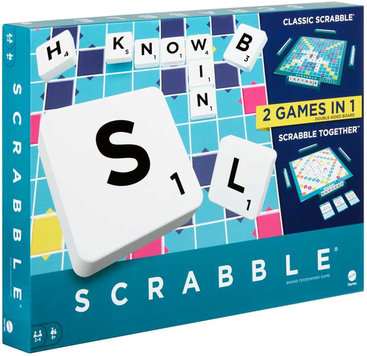 Mattel Games Mattel Scrabble, Brettspiel, Querdenken, 8 Jahre