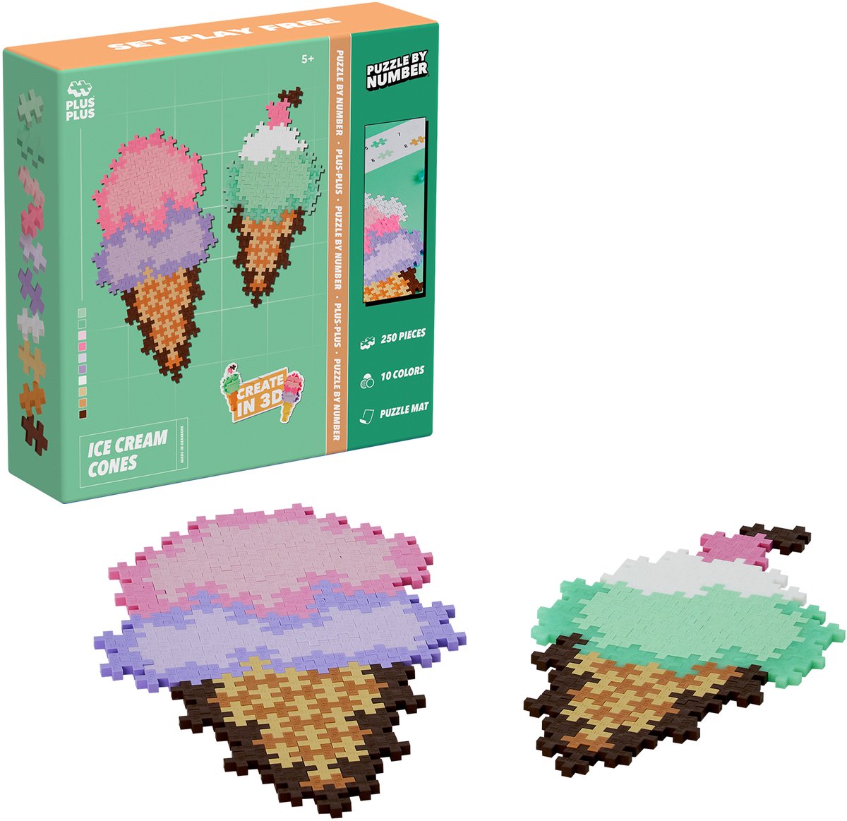 Plus Plus Plus Plus Puzzle nach Zahlen Eistüten 250 Teile (4346)